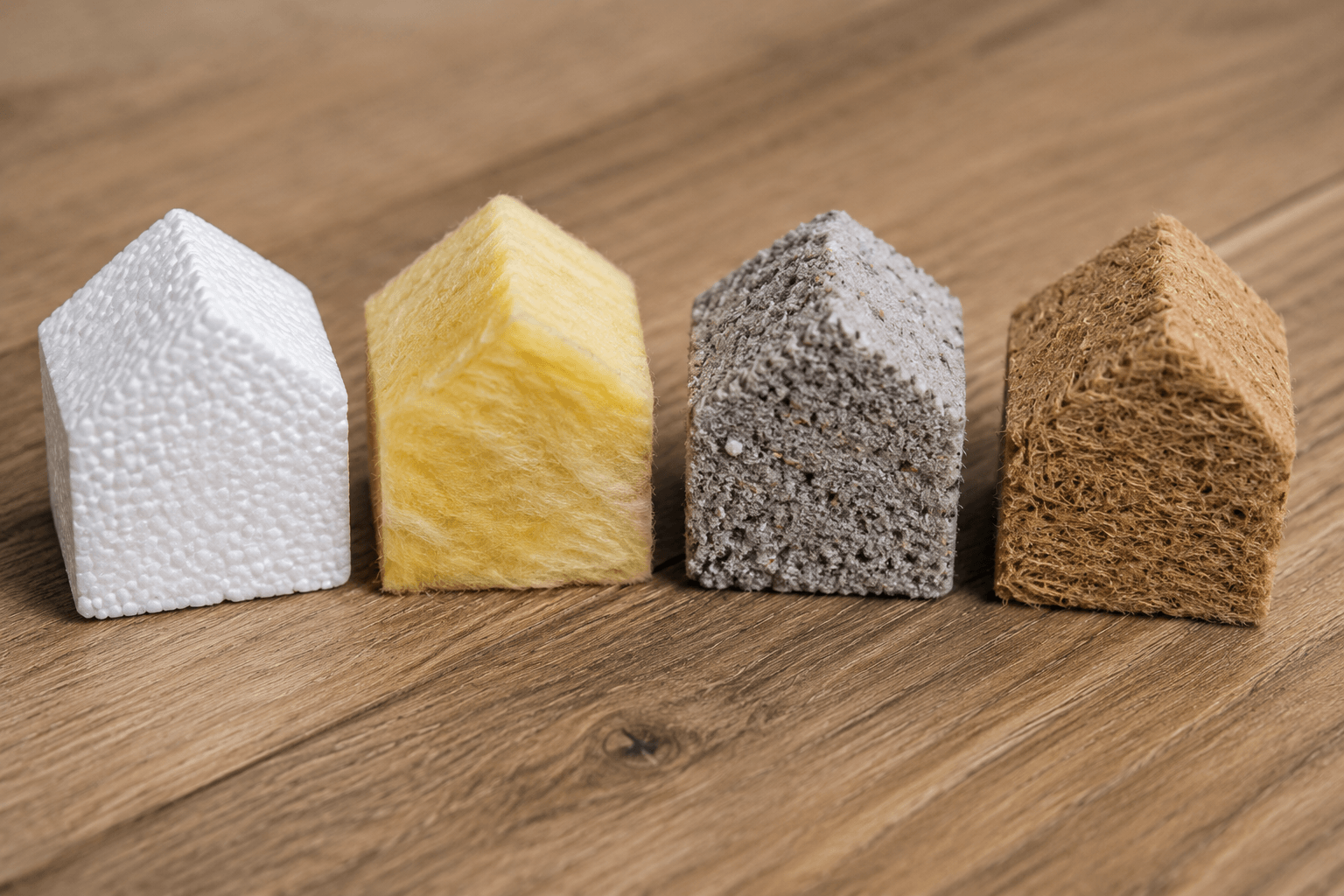 Les différents matériaux isolants contre la chaleur : laine de bois, ouate de cellulose, laine de roche, polyuréthane