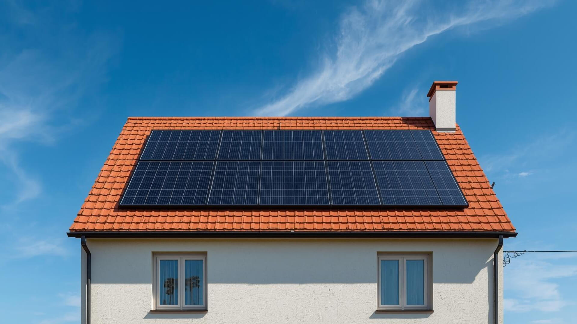 Panneau solaire sur une maison